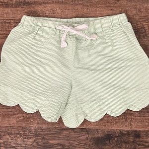 Green Seersucker Pajama shorts